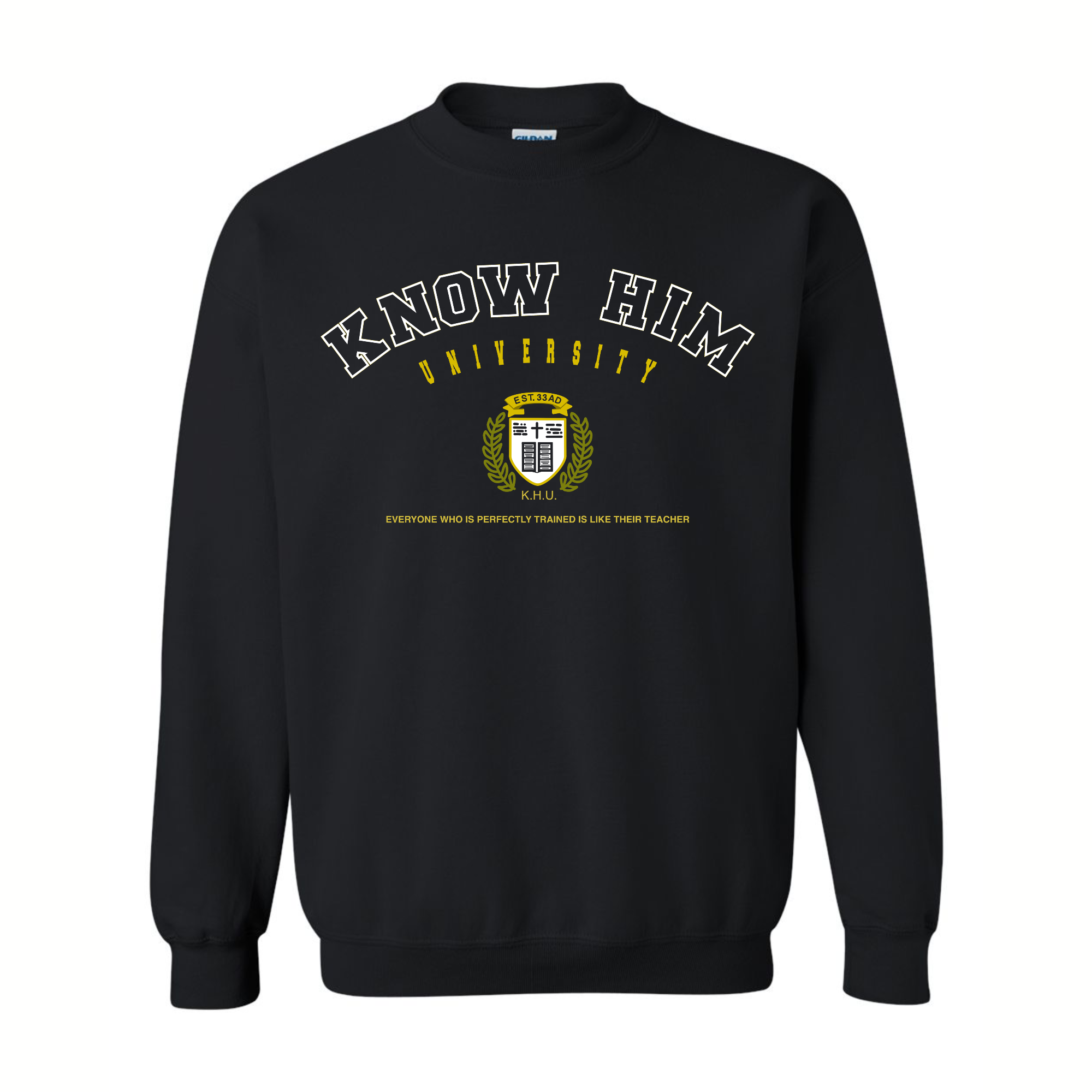 Know Him University (Black) - Crewneck