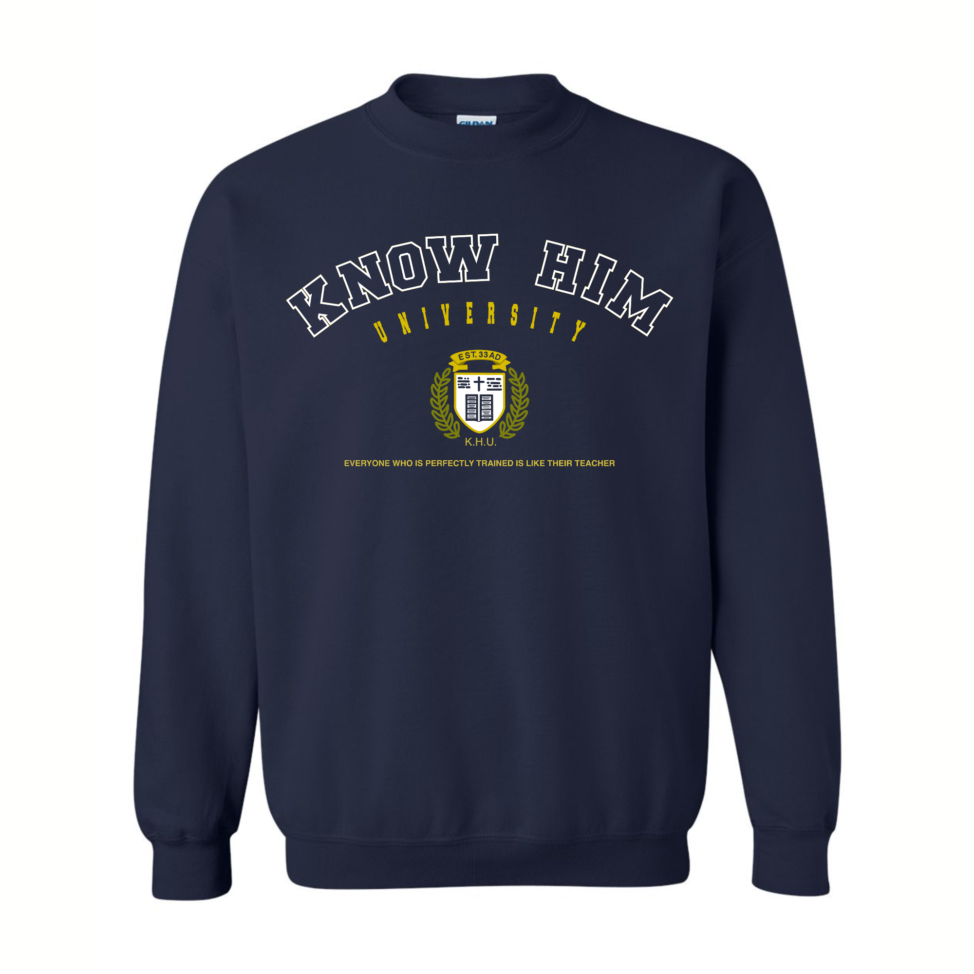 Know Him University (Midnight Blue) - Crewneck